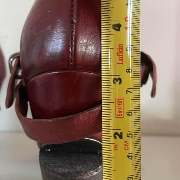 A.S.98 Women's Burgundy Leather Heels - Picture 7 of 8